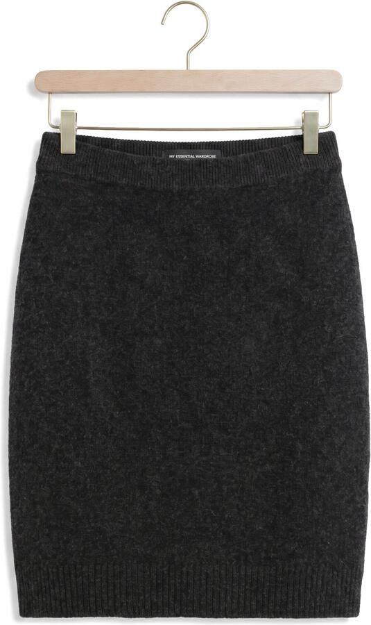 MY ESSENTIAL WARDROBE Dames Rokken Mwtracy Knit Skirt Donkergrijs - Foto 4