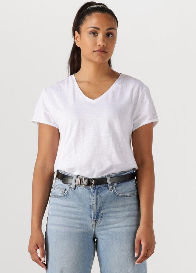 MY ESSENTIAL WARDROBE Dames Tops & T-shirts 08 The Vtee Slub Yarn Jersey Wit - Foto 4