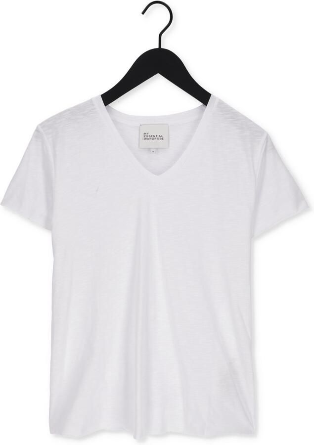 MY ESSENTIAL WARDROBE Dames Tops & T-shirts 08 The Vtee Slub Yarn Jersey Wit - Foto 1