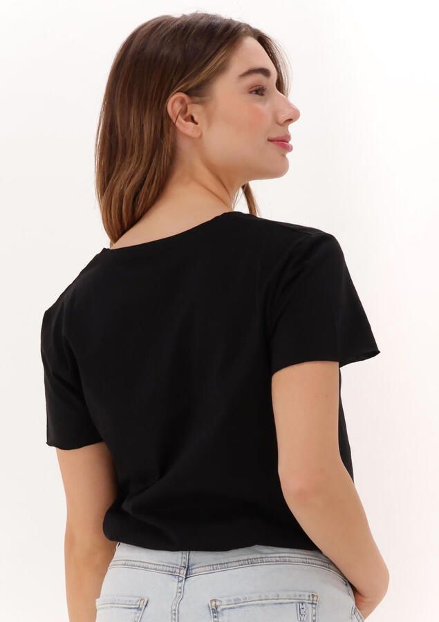 MY ESSENTIAL WARDROBE Dames Tops & T-shirts 08 The Vtee Slub Yarn Jersey Zwart - Foto 2