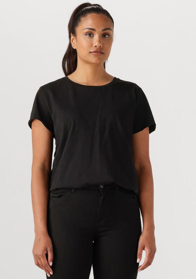 MY ESSENTIAL WARDROBE Dames Tops & T-shirts 09 The Otee Slub Yarn Jersey Zwart - Foto 3