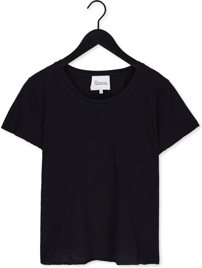 MY ESSENTIAL WARDROBE Dames Tops & T-shirts 09 The Otee Slub Yarn Jersey Zwart