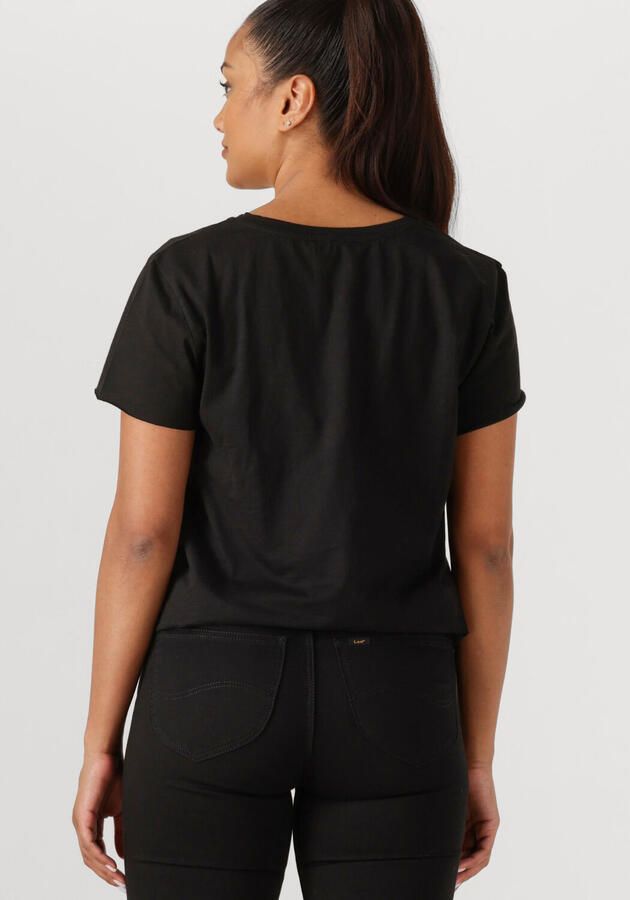 MY ESSENTIAL WARDROBE Dames Tops & T-shirts 09 The Otee Slub Yarn Jersey Zwart - Foto 5