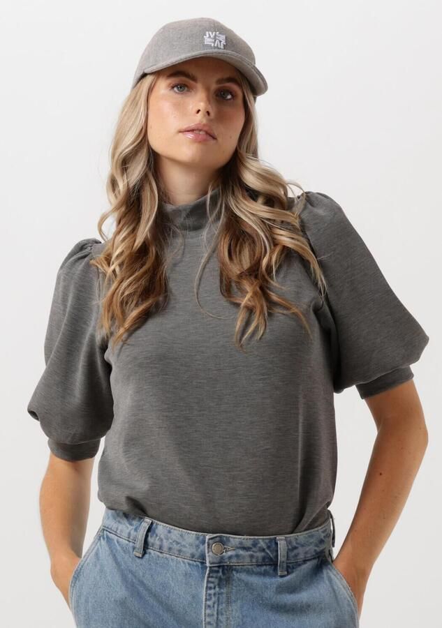 MY ESSENTIAL WARDROBE Dames Tops & T-shirts 21 The Puff Blouse Grijs - Foto 4