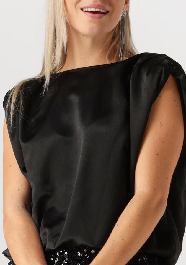 MY ESSENTIAL WARDROBE Dames Tops & T-shirts Estellemw Wrap Top Zwart - Foto 2