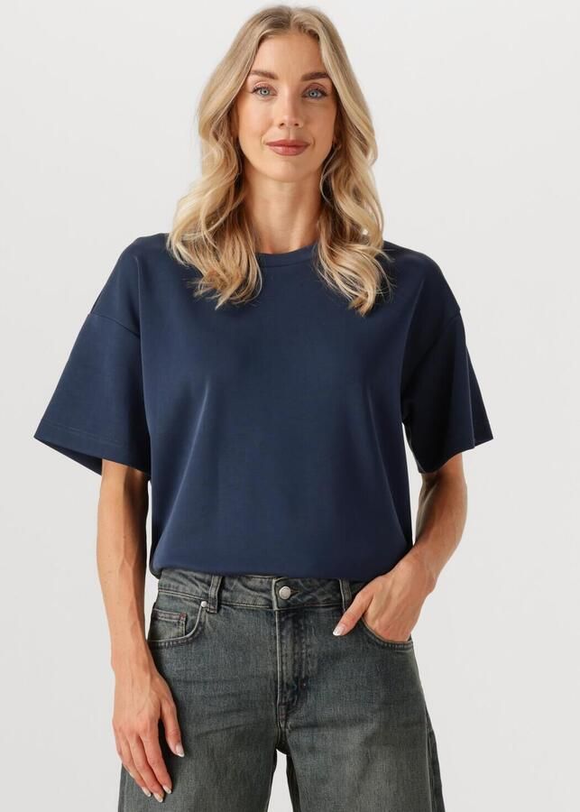 MY ESSENTIAL WARDROBE Dames Tops & T-shirts Hellemw Emb Boxy Tee Donkerblauw - Foto 4