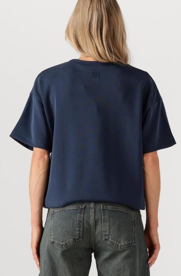 MY ESSENTIAL WARDROBE Dames Tops & T-shirts Hellemw Emb Boxy Tee Donkerblauw - Foto 3