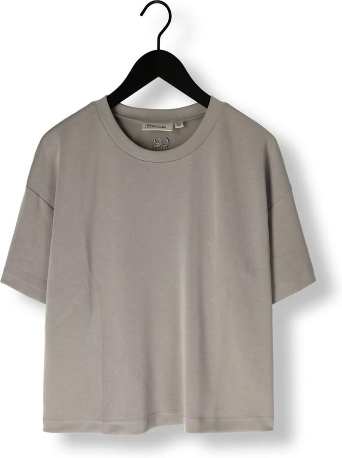 MY ESSENTIAL WARDROBE Dames Tops & T-shirts Hellemw Emb Boxy Tee Grijs