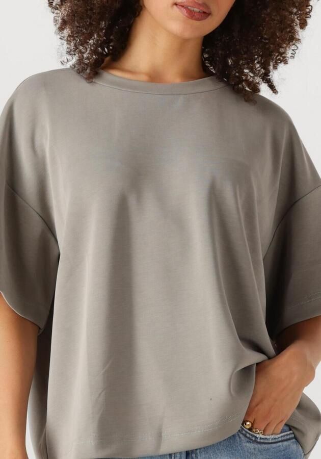 MY ESSENTIAL WARDROBE Dames Tops & T-shirts Hellemw Emb Boxy Tee Grijs - Foto 3