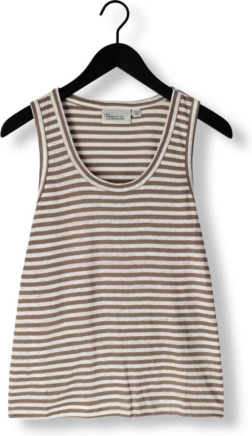 MY ESSENTIAL WARDROBE Dames Tops & T-shirts Lisamw Striped Top Bruin - Foto 3