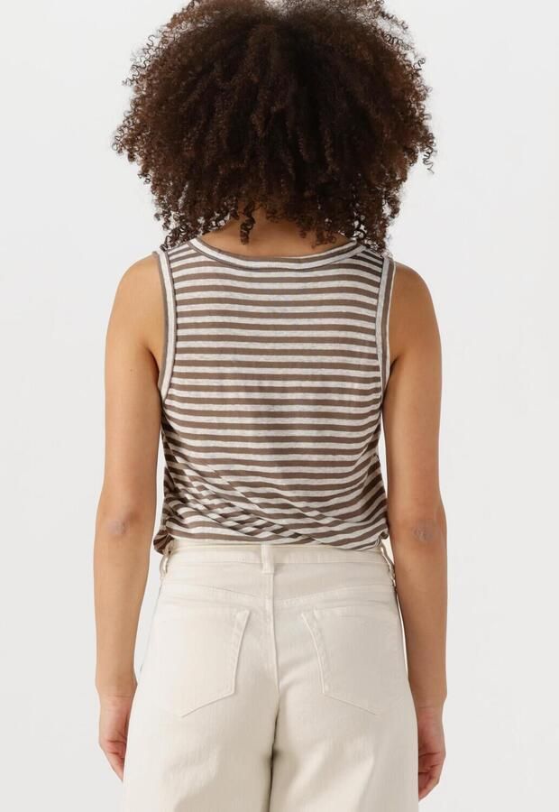 MY ESSENTIAL WARDROBE Dames Tops & T-shirts Lisamw Striped Top Bruin - Foto 2