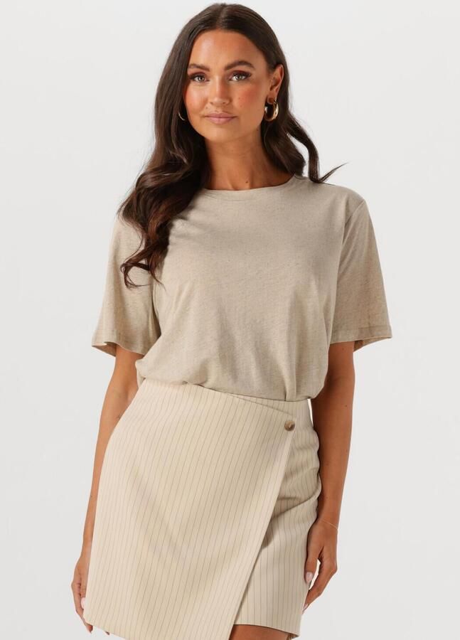 MY ESSENTIAL WARDROBE Dames Tops & T-shirts Lisamw Tee Beige - Foto 4
