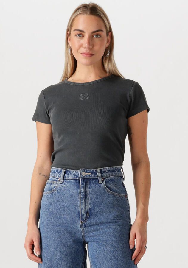 MY ESSENTIAL WARDROBE Dames Tops & T-shirts Mandymw Tee Donkergrijs - Foto 4