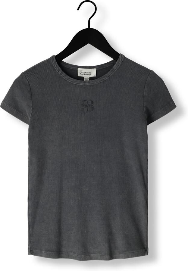 MY ESSENTIAL WARDROBE Dames Tops & T-shirts Mandymw Tee Donkergrijs - Foto 3