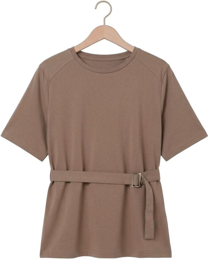 MY ESSENTIAL WARDROBE Dames Tops & T-shirts Mwapir Belt Tee Camel - Foto 2