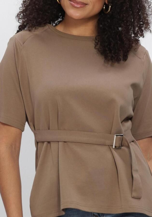 MY ESSENTIAL WARDROBE Dames Tops & T-shirts Mwapir Belt Tee Camel - Foto 4