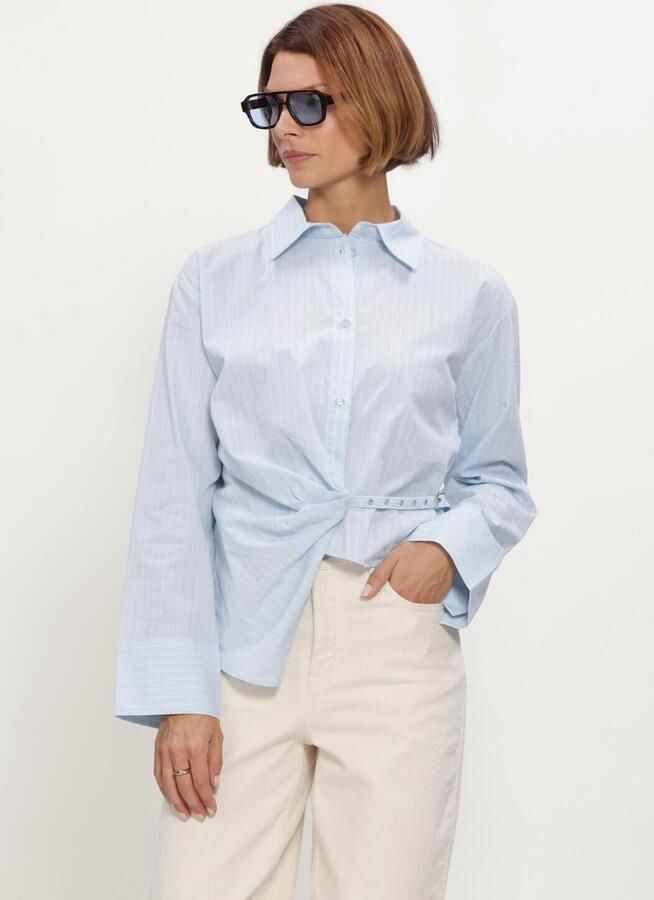My Essential Wardrobe Regular fit overhemdblouse van puur katoen model 'Bella'