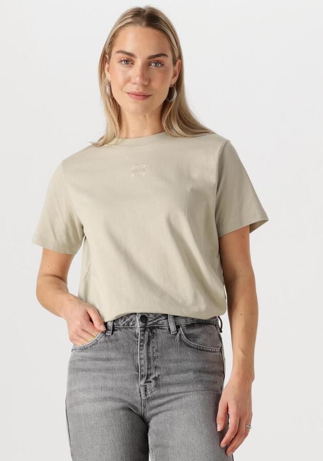 MY ESSENTIAL WARDROBE Dames Tops & T-shirts Seattlemw Logo Emb. Tee Beige - Foto 4