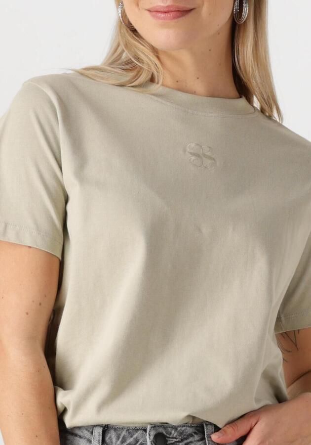 MY ESSENTIAL WARDROBE Dames Tops & T-shirts Seattlemw Logo Emb. Tee Beige