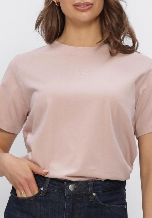 MY ESSENTIAL WARDROBE Dames Tops & T-shirts Seattlemw Logo Emb. Tee Lichtroze - Foto 4