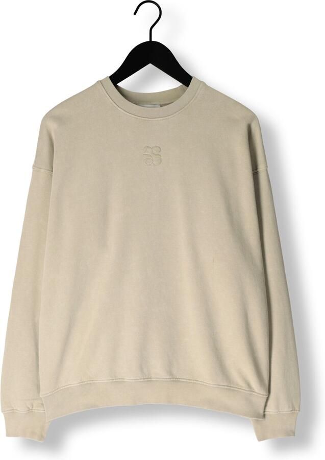 MY ESSENTIAL WARDROBE Dames Truien & Vesten Diegomw Logo Emb. Sweat Beige