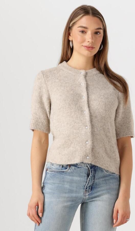 MY ESSENTIAL WARDROBE Dames Truien & Vesten Elliemw Knit Cardigan Ss Beige - Foto 4