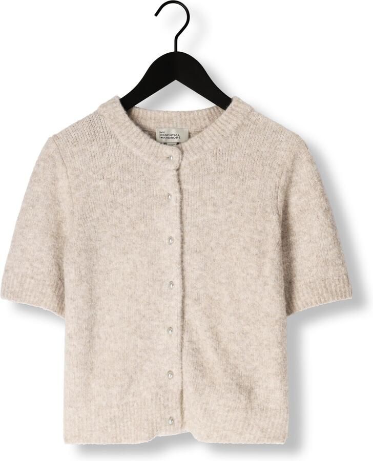 MY ESSENTIAL WARDROBE Dames Truien & Vesten Elliemw Knit Cardigan Ss Beige