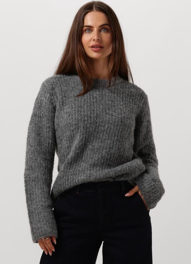 MY ESSENTIAL WARDROBE Dames Truien & Vesten Meenamw Knit Pullover Grijs - Foto 4