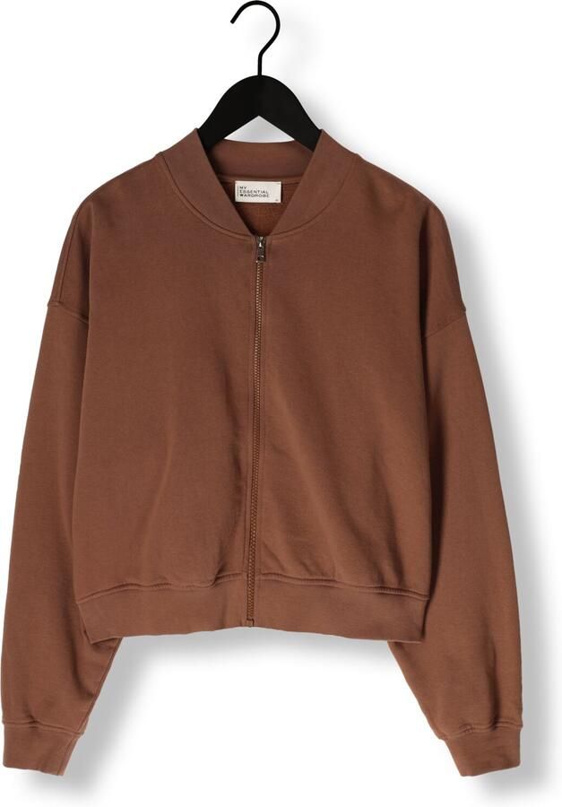 MY ESSENTIAL WARDROBE Dames Truien & Vesten Metamw Short Sweat Jacket Bruin - Foto 2