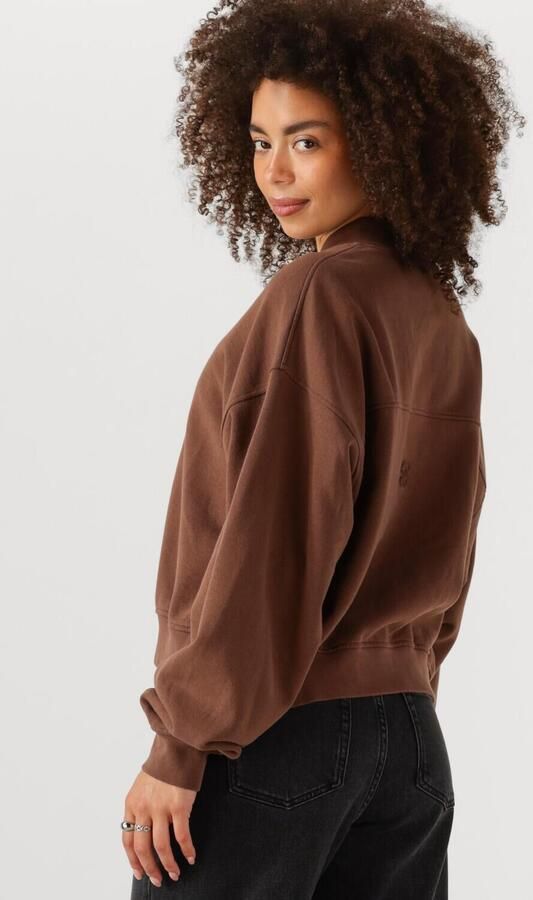 MY ESSENTIAL WARDROBE Dames Truien & Vesten Metamw Short Sweat Jacket Bruin - Foto 3
