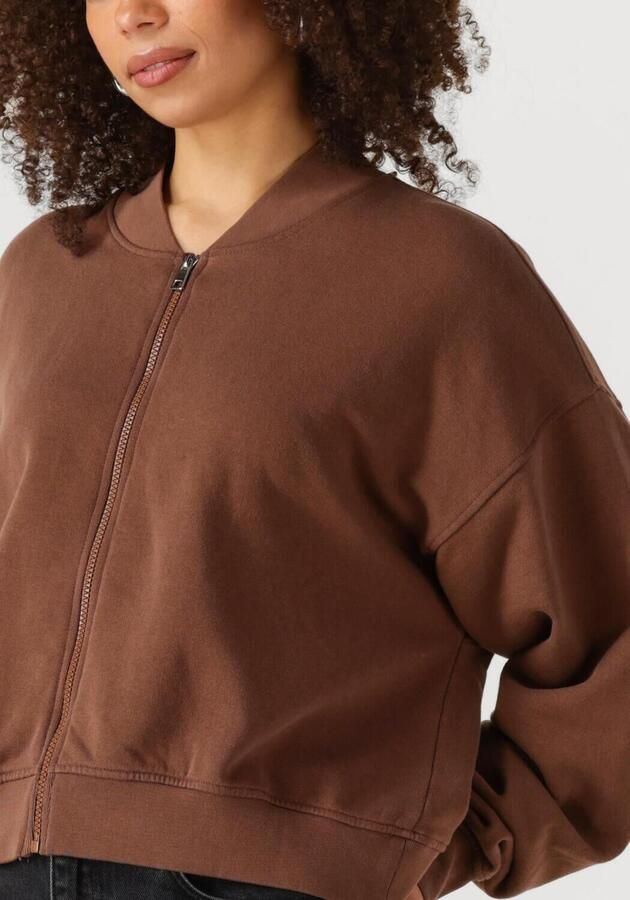 MY ESSENTIAL WARDROBE Dames Truien & Vesten Metamw Short Sweat Jacket Bruin