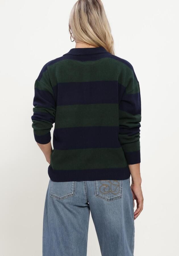MY ESSENTIAL WARDROBE Dames Truien & Vesten Mwjola Knit Polo Pullover Donkergroen - Foto 3