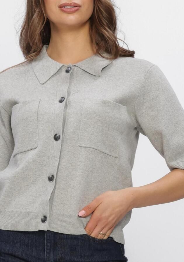 MY ESSENTIAL WARDROBE Dames Truien & Vesten Mwstino Knit Cardigan Lichtgrijs - Foto 4