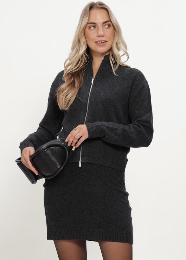 MY ESSENTIAL WARDROBE Dames Truien & Vesten Mwtracy Knit Zipcardigan Donkergrijs
