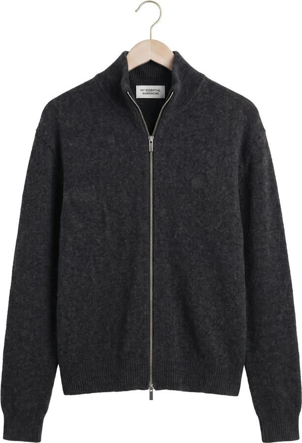 MY ESSENTIAL WARDROBE Dames Truien & Vesten Mwtracy Knit Zipcardigan Donkergrijs - Foto 3