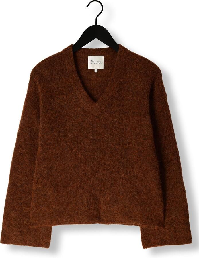 My Essential Wardrobe Gezellige Gebreide Trui Foxy Brown Melange Brown Dames