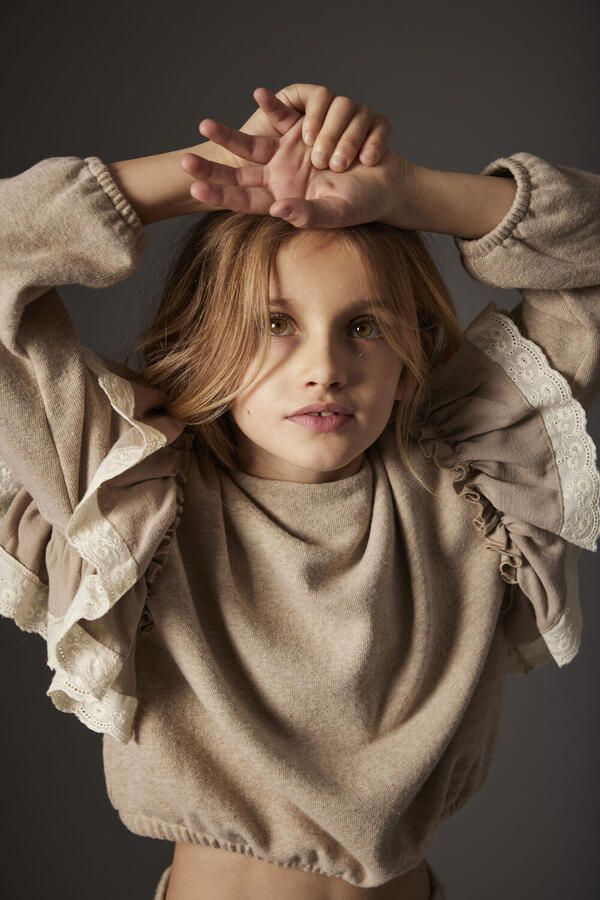 MY LITTLE COZMO Meisjes Truien & Vesten Licatak237w5 Beige - Foto 2