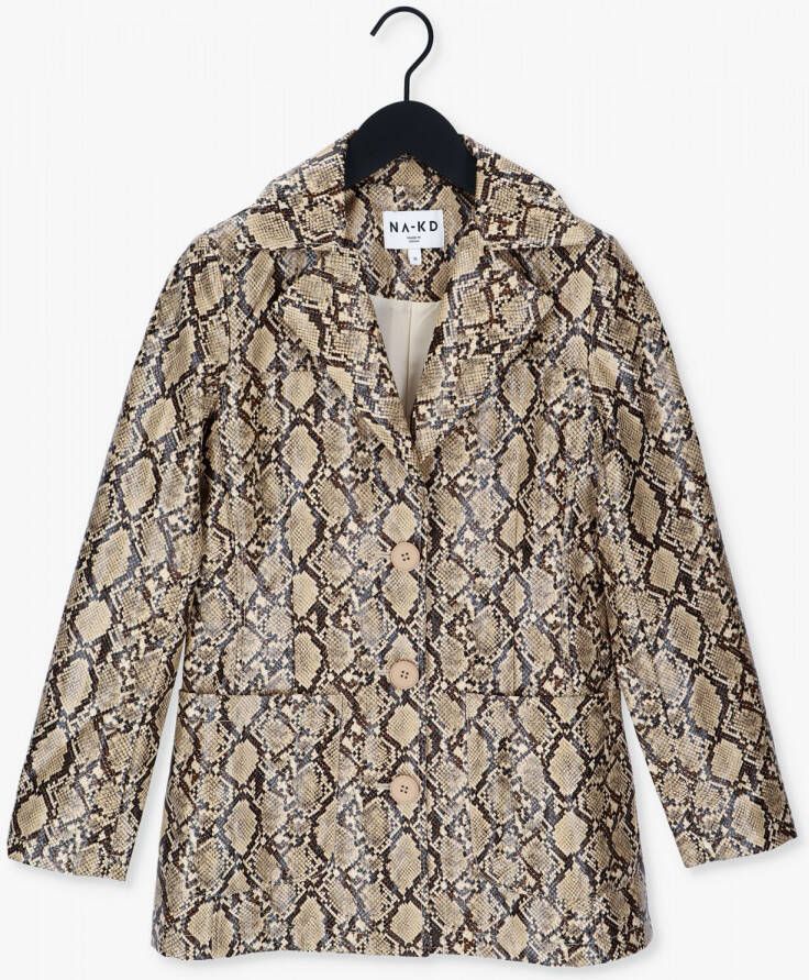 NA-KD Dames Blazers Pu Blazer Bruin