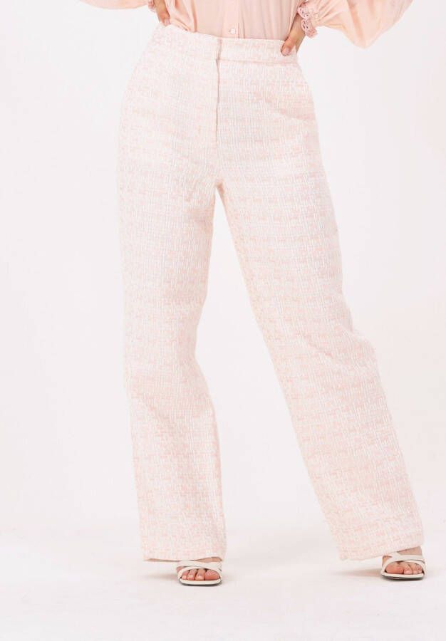 NA-KD Dames Broeken Tweed Suit Pants Lichtroze
