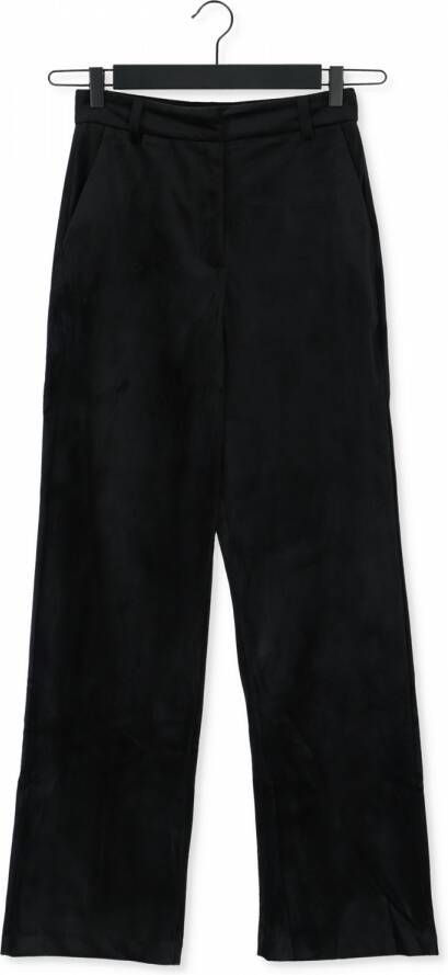NA-KD NA KD fluwelen high waist straight fit pantalon zwart
