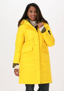 Gele National Geographic Gewatteerde Jas Hooded Coat