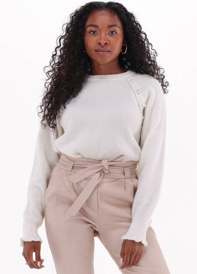 NEO NOIR Dames Truien & Vesten Asli Knitblouse Gebroken Wit