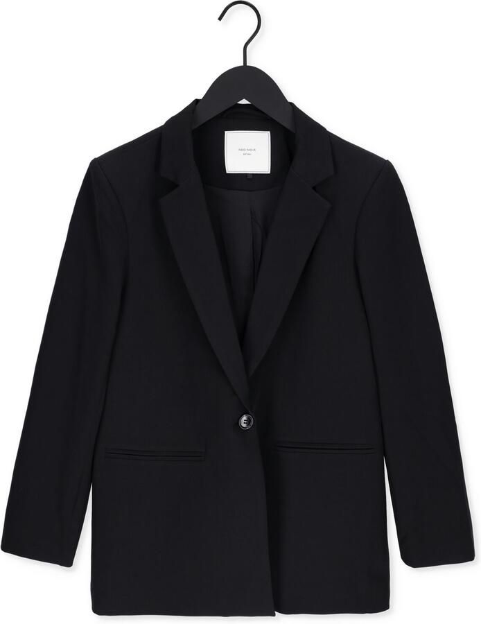 NEO NOIR Klieke Blazer met Schoudervullingen Black Dames