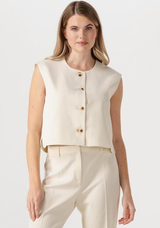 NEO NOIR Dames Blazers Birtha Structure Waistcoat Ecru - Foto 4