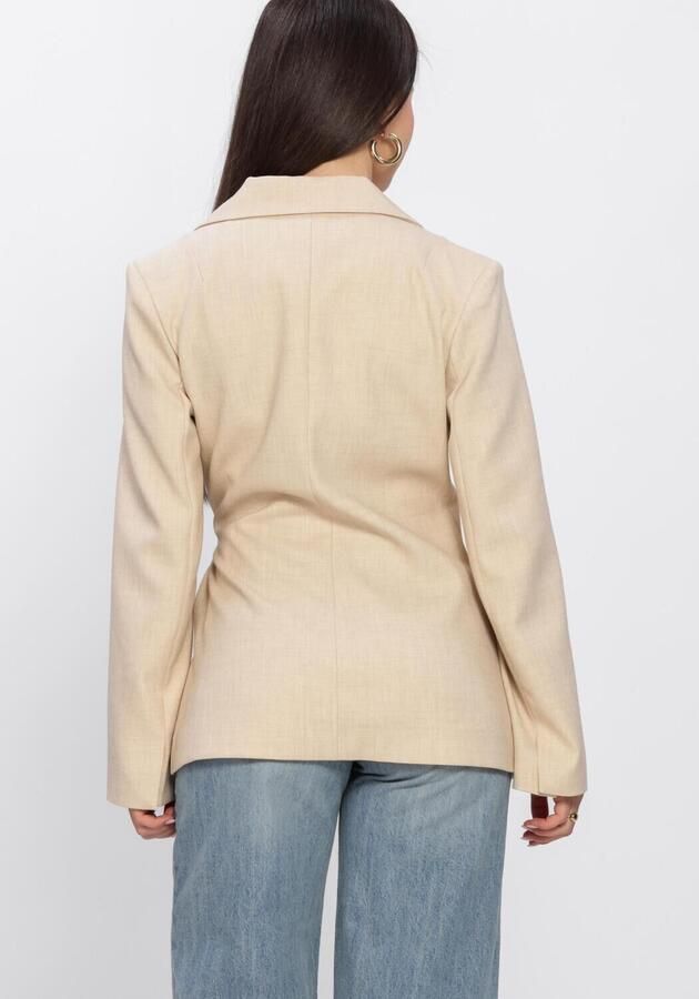 NEO NOIR Dames Blazers Carmia Melange Tie Blazer Beige - Foto 3