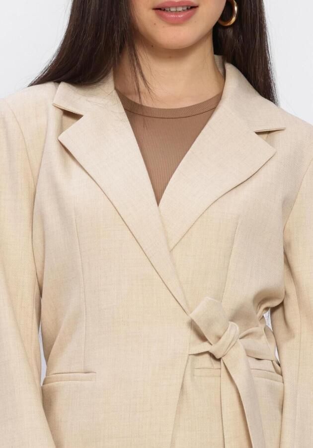 NEO NOIR Dames Blazers Carmia Melange Tie Blazer Beige - Foto 4