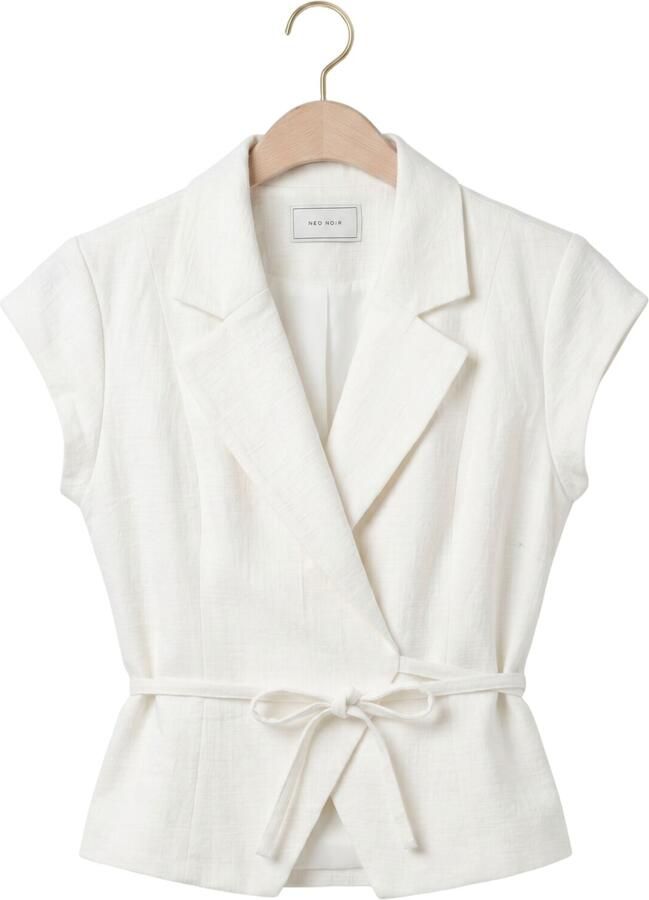 NEO NOIR Dames Blazers Salima Ramie Waistcoat Ecru - Foto 2