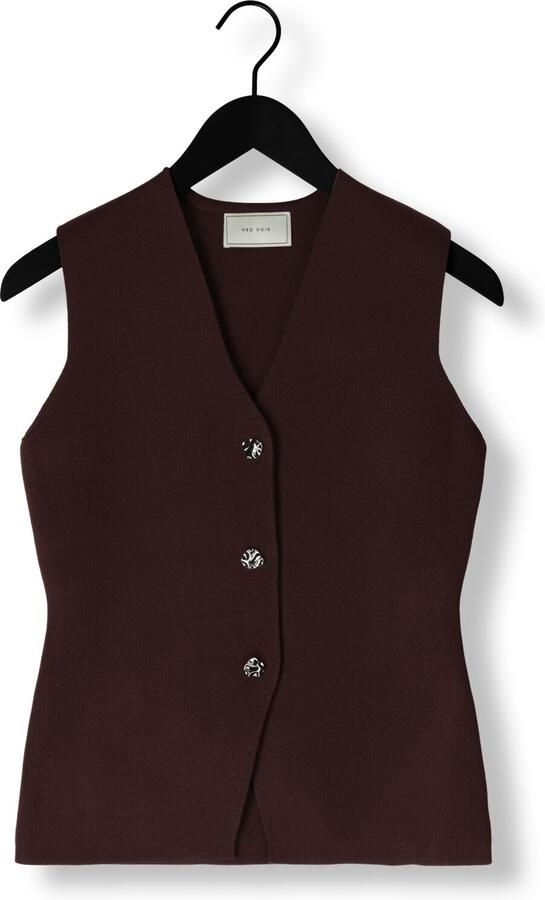 NEO NOIR Dames Blazers Sway Smooth Knit Waistcoat Bruin - Foto 3