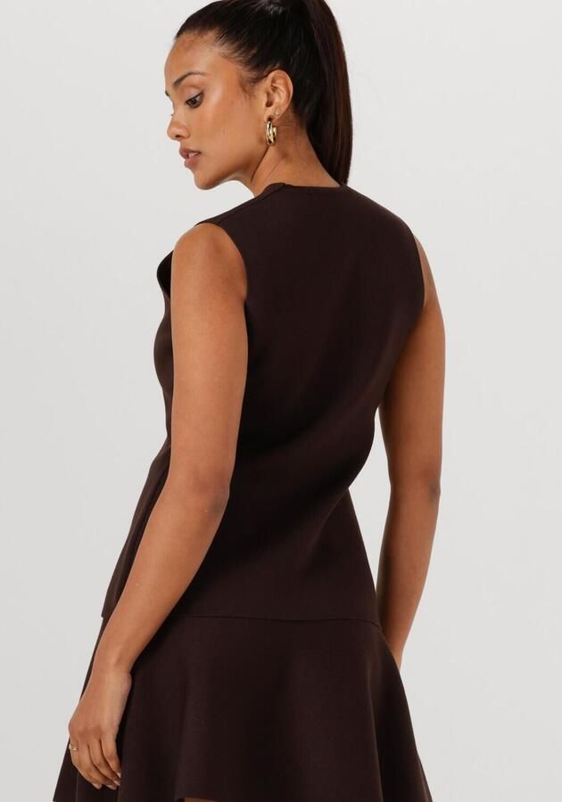 NEO NOIR Dames Blazers Sway Smooth Knit Waistcoat Bruin