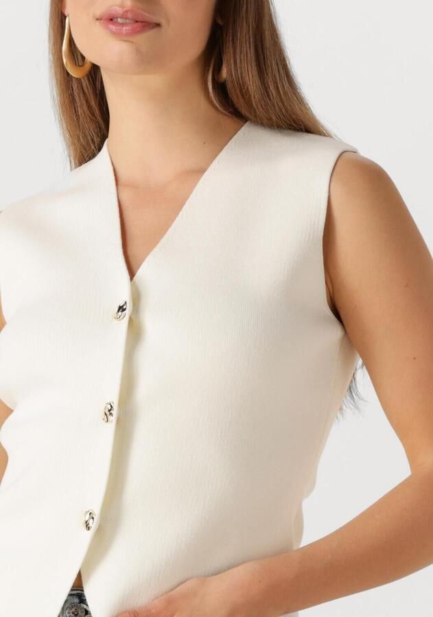 NEO NOIR Dames Blazers Sway Smooth Knit Waistcoat Wit
